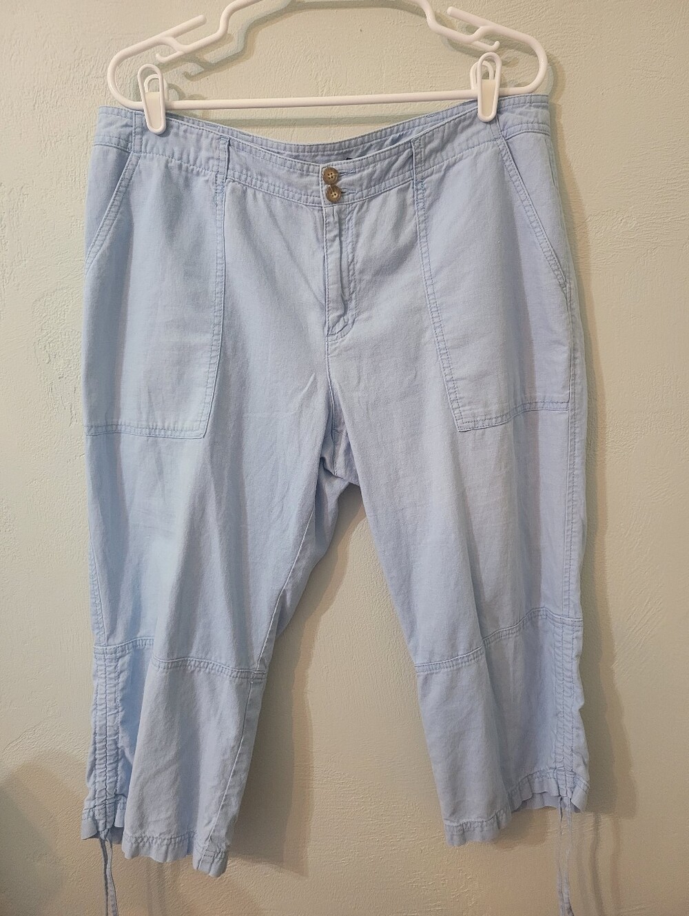 Skye's The Limit Linen Cotton Blend Unique Capri Pants! Size 14